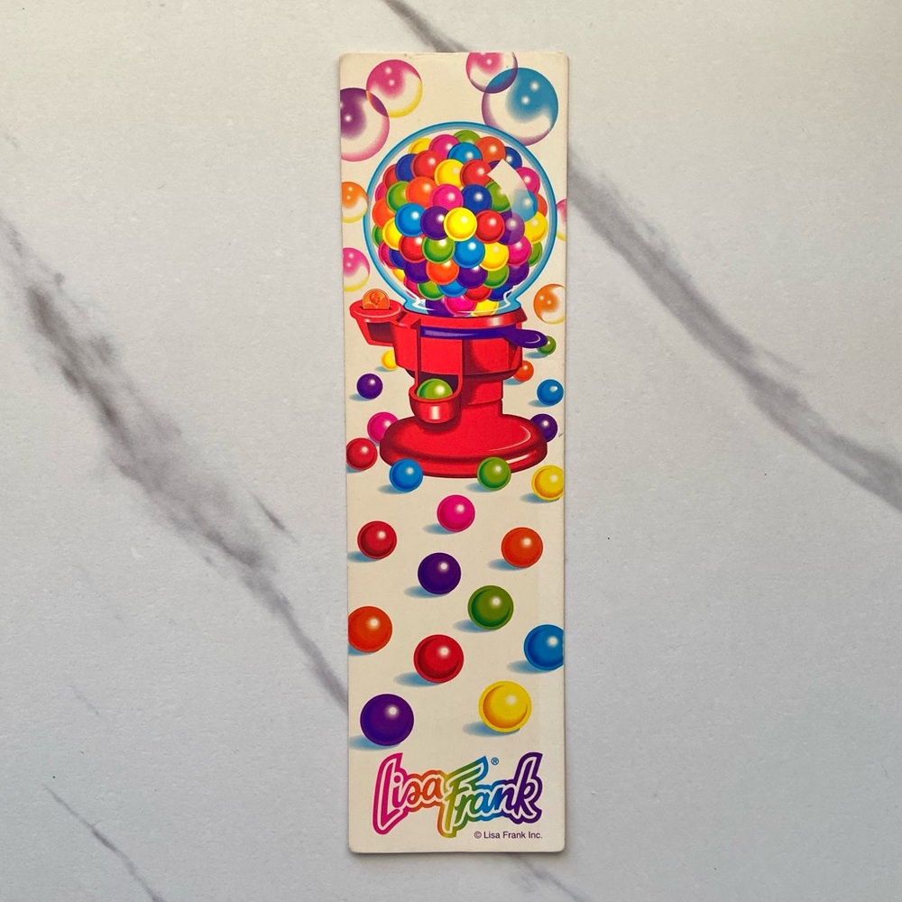 VTG Lisa Frank gumball machine bookmark